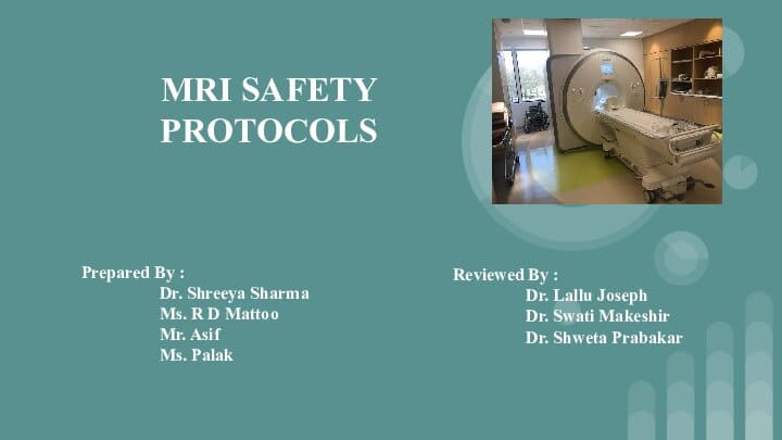 MRI Safety Protocols